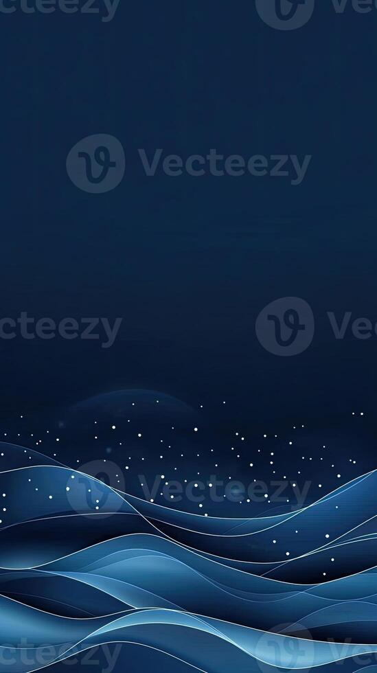 A blue ocean with waves and stars photo