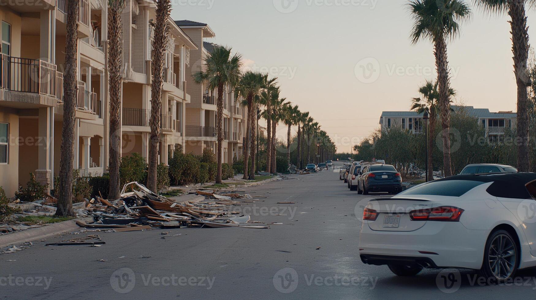 A car parked on the side of a road photo
