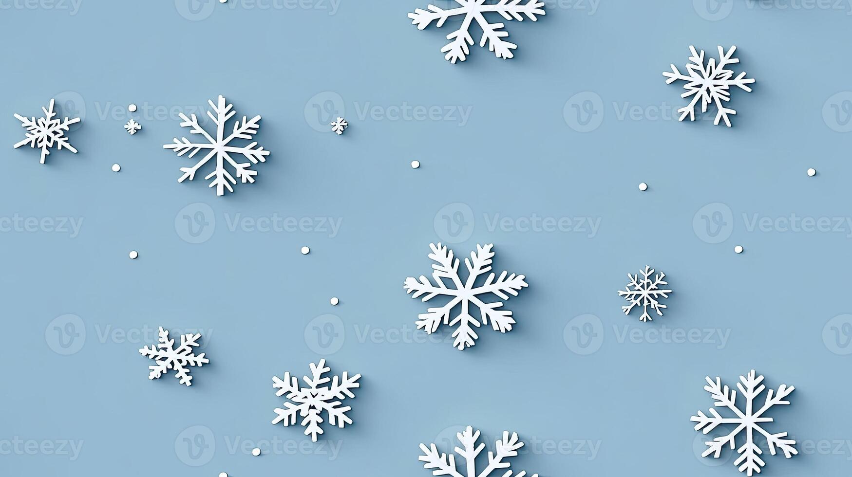 Snowflakes on a blue background photo
