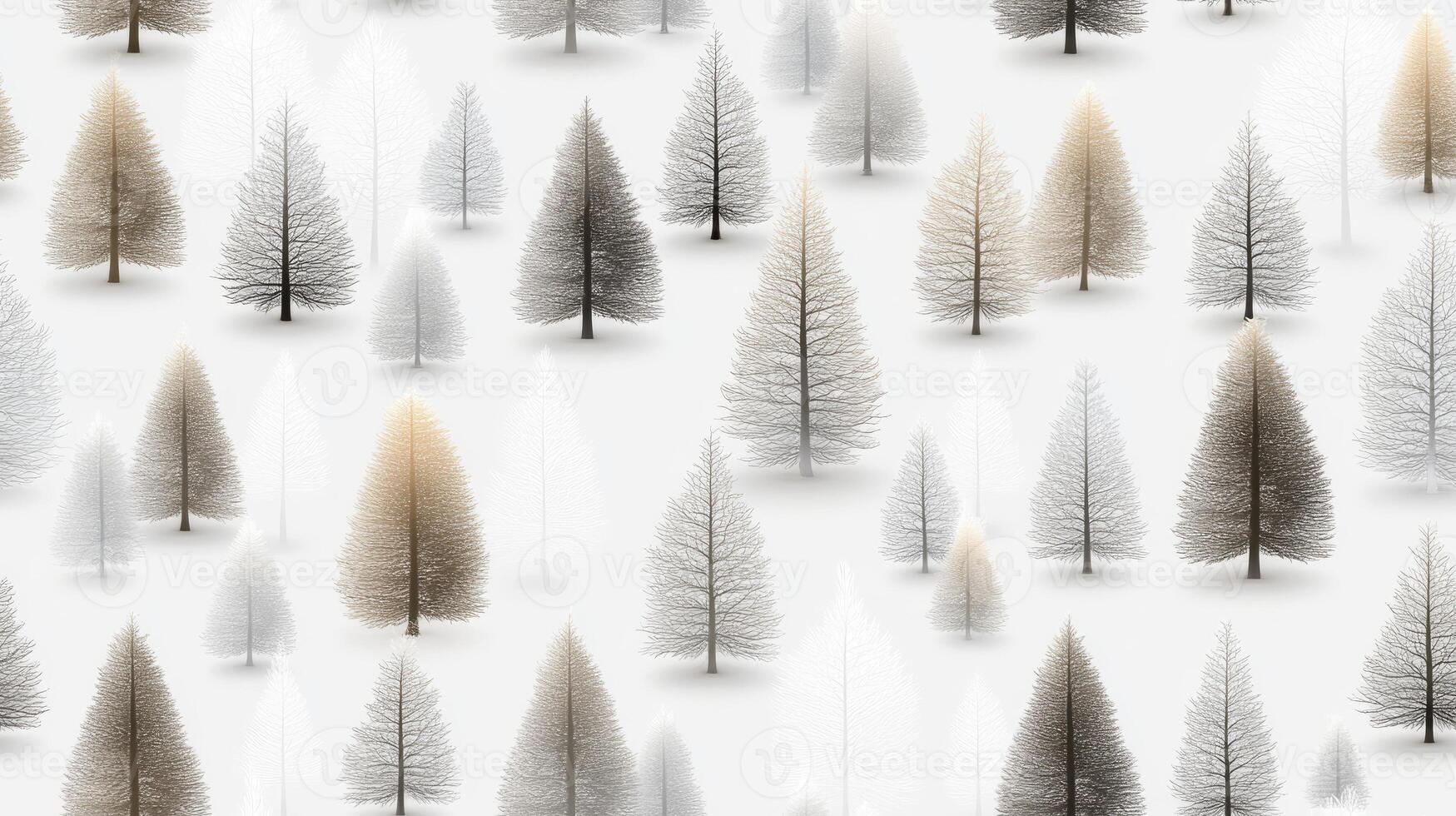 A pattern of trees in white and gray photo