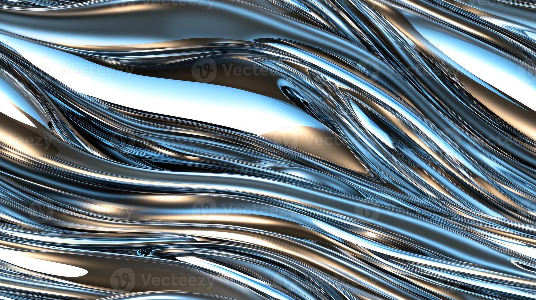 A shiny metal surface with waves photo