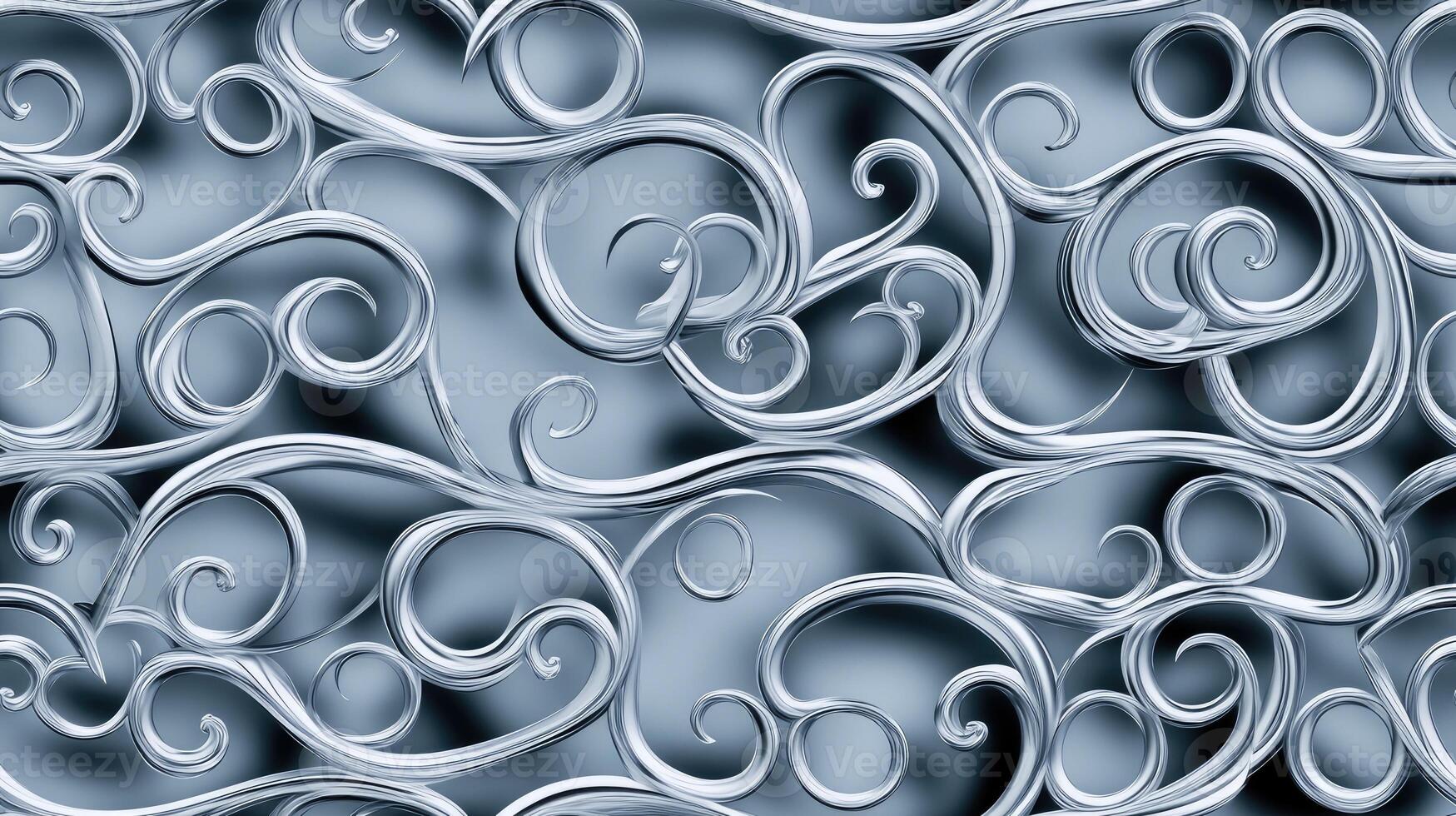 A background with silver swirls and swirls photo