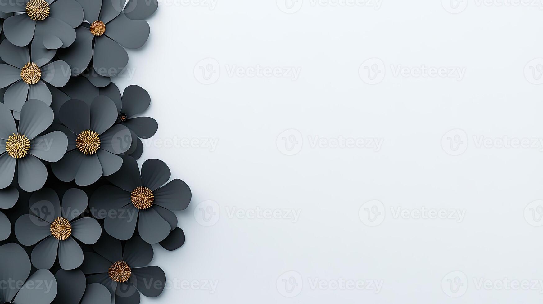3d rendering of a flower arrangement on a white background photo