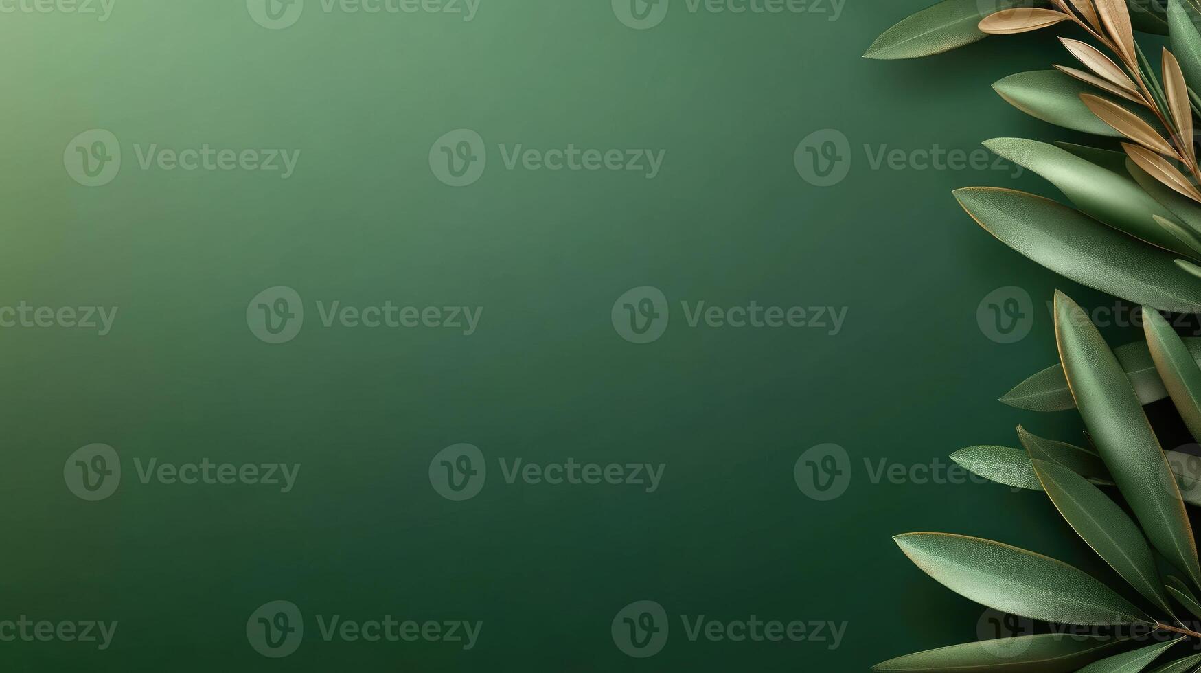 Green background with leaves and branches photo