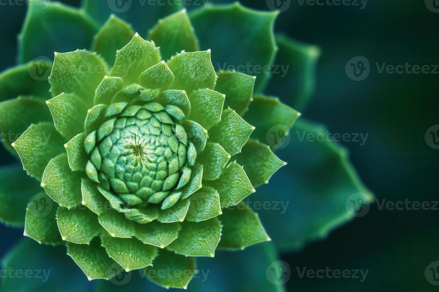 Close-up of a green succulent plant with intricate patterns. photo