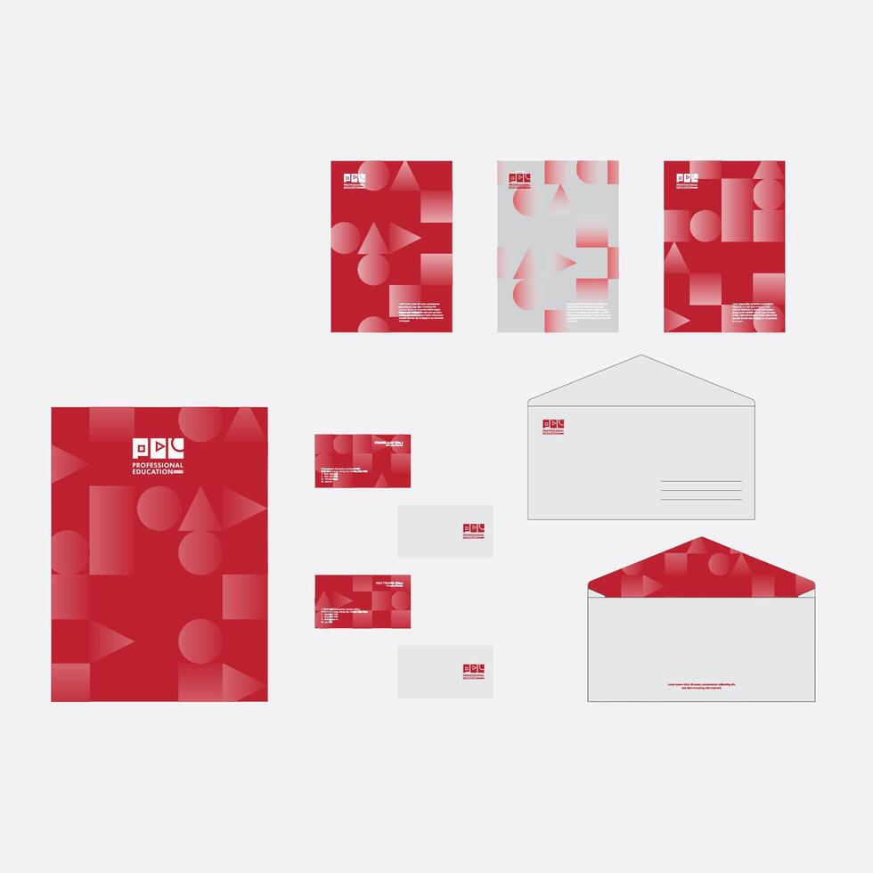 Production company stationery design vector