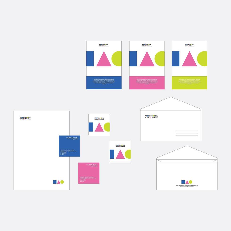 Stationery template design. Corporate identity business set. vector