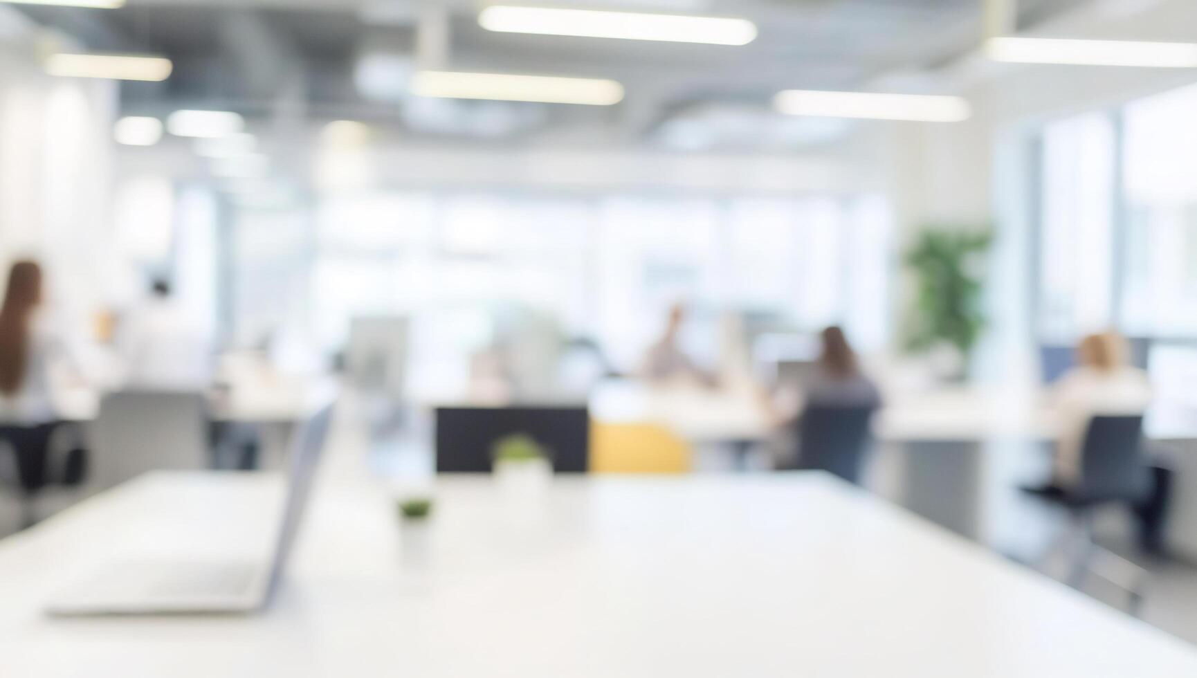Blurred image of people in an office photo