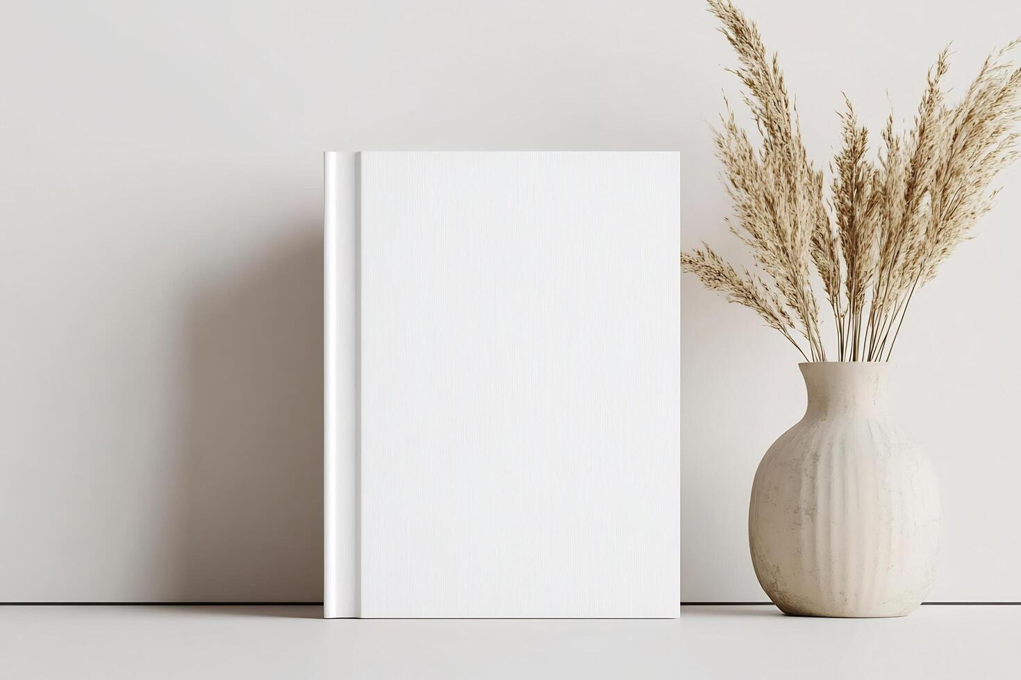 Blank book mockup on white background photo