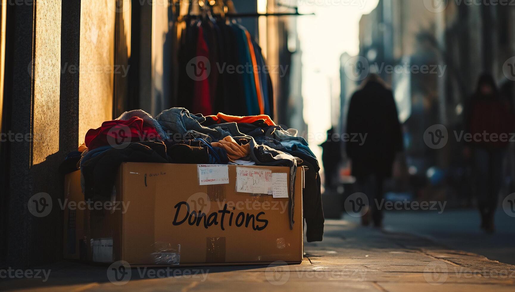 Donations box on the street photo