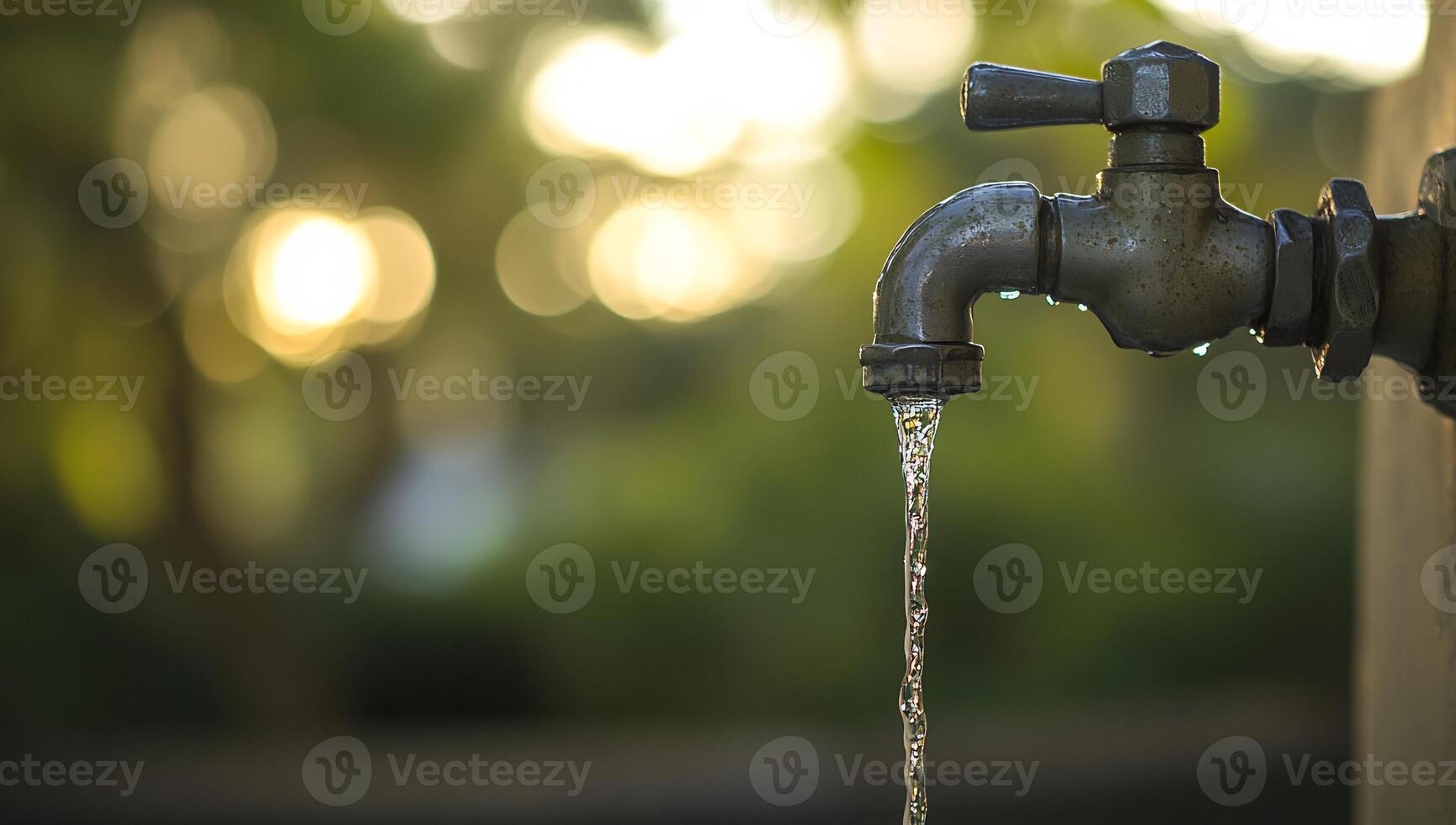 A water faucet with water dripping from it photo