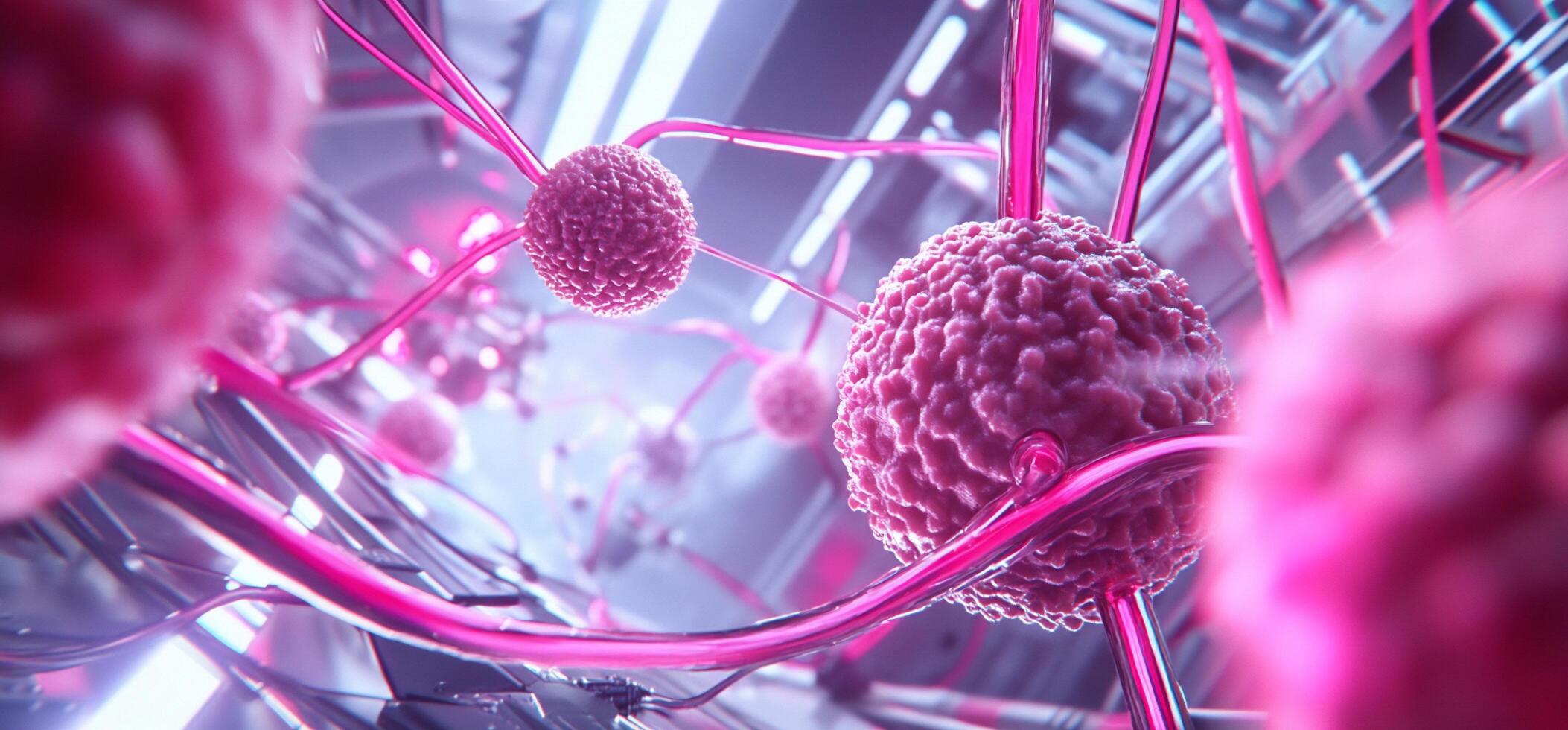 Cancer cells in a laboratory photo