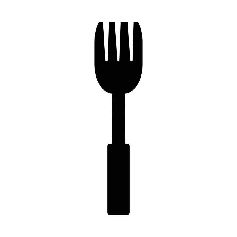 Cutlery flat icon black vector