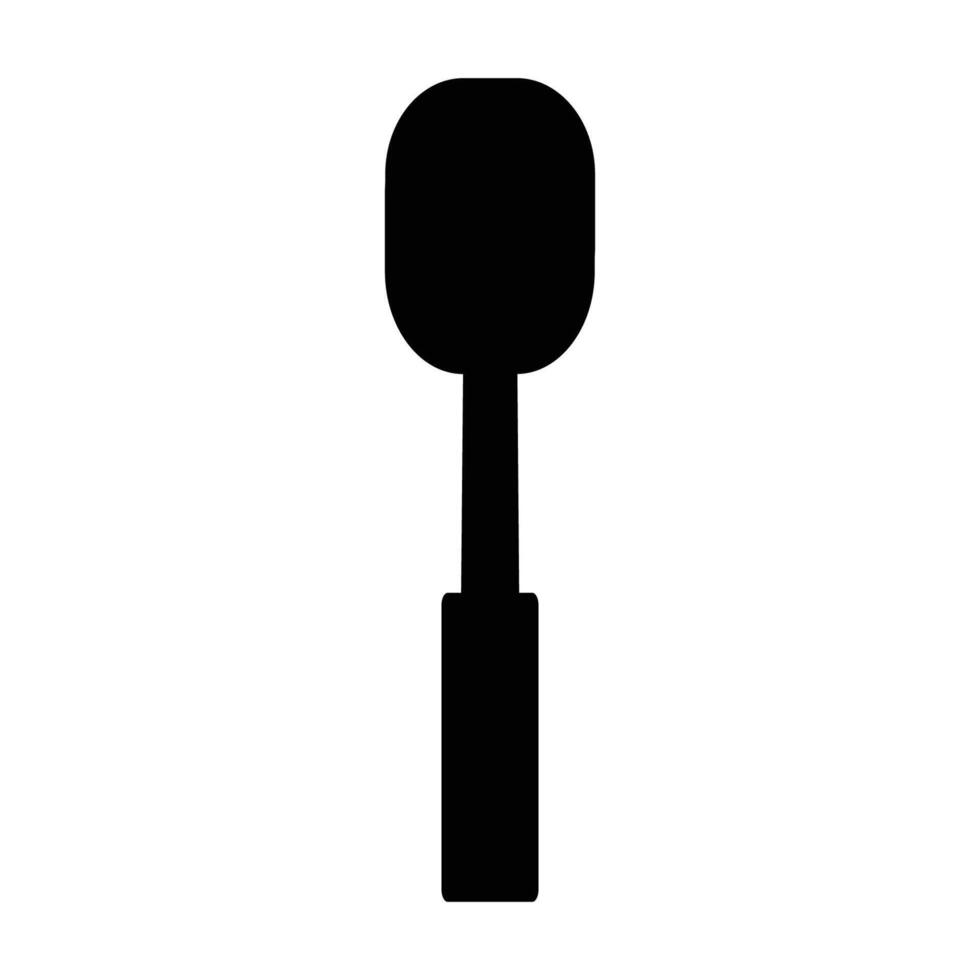 Teaspoon flat icon black vector