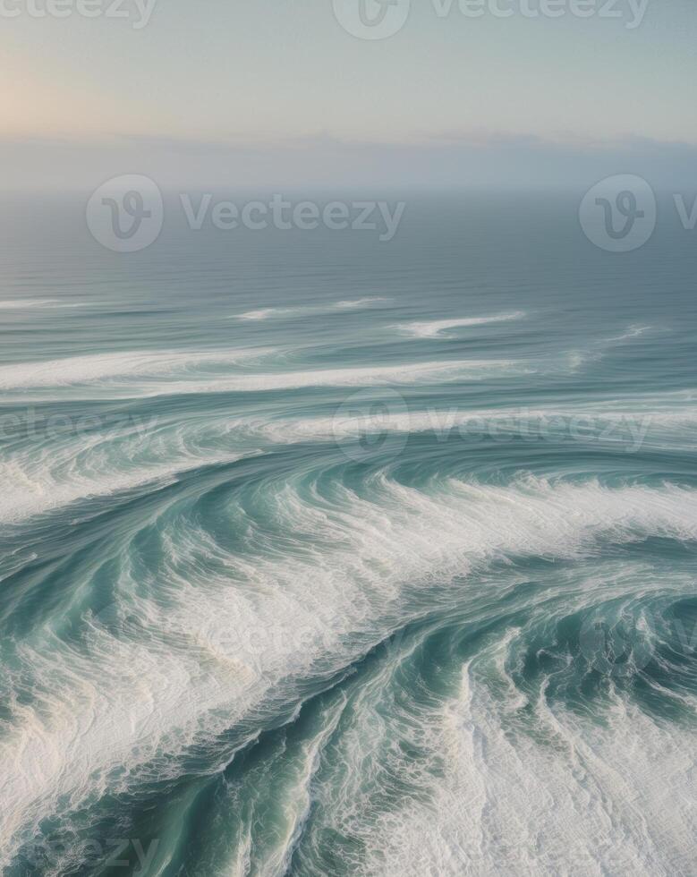 A view of waves in the ocean photo
