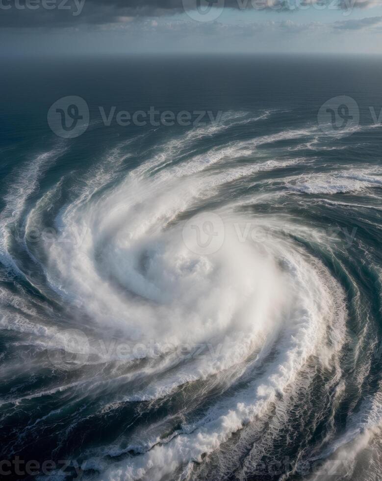A large stormy ocean with waves and a large wave photo