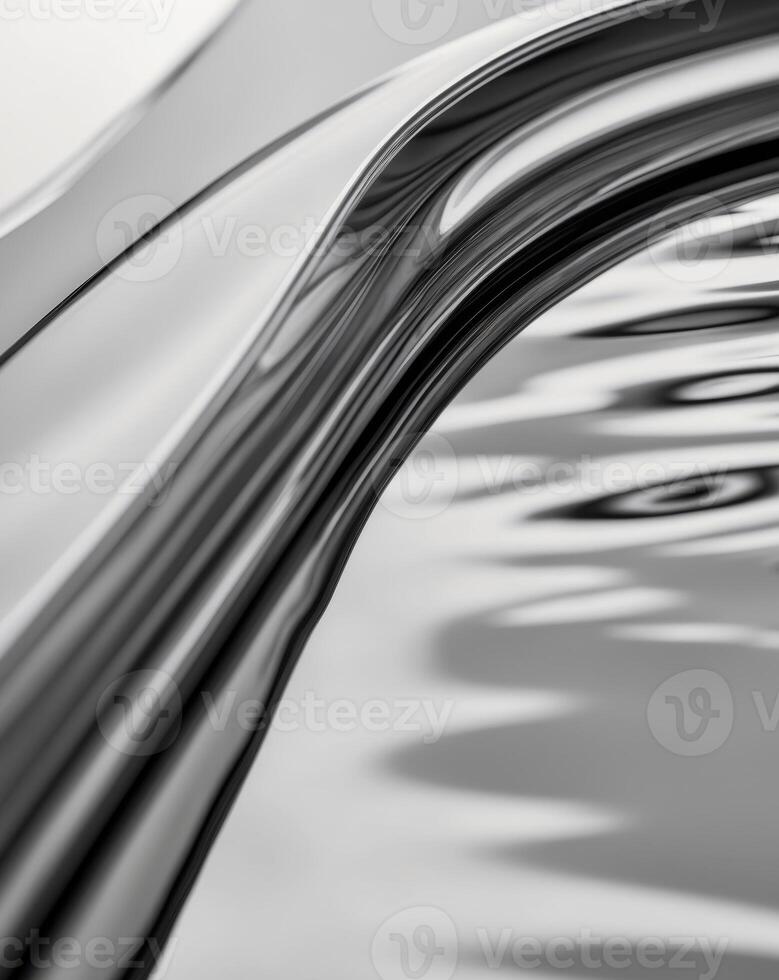 reflections a close up of a reflective surface with distorted re photo