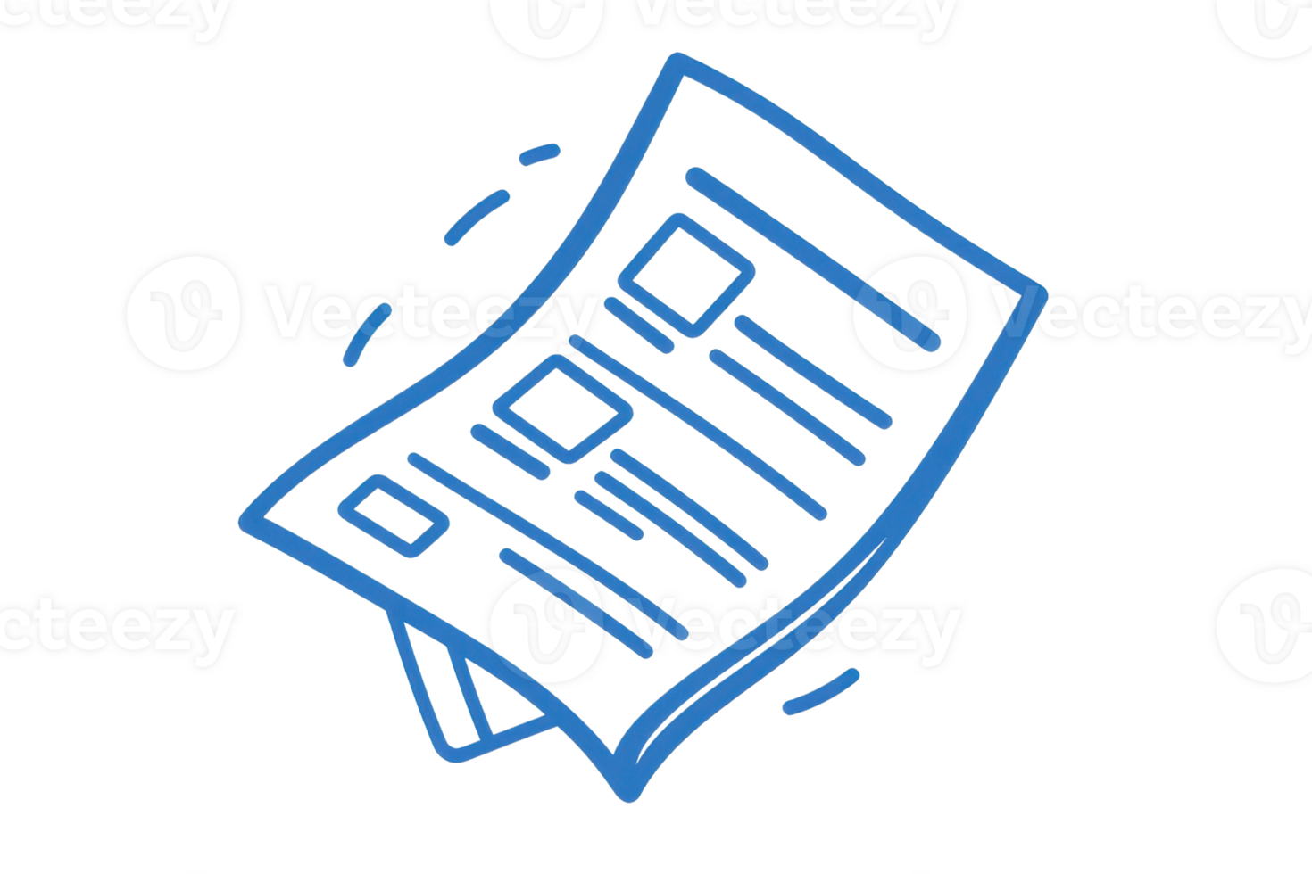 uma estilizado ilustração do uma documento com linhas e caixas, representando uma Formato ou uma relatório. png