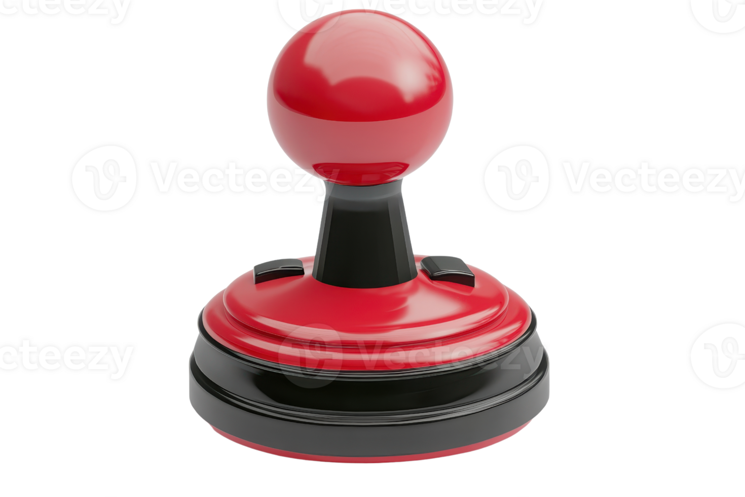 A vibrant red air hockey paddle on a transparent background. highlighting its glossy finish and modern design. png