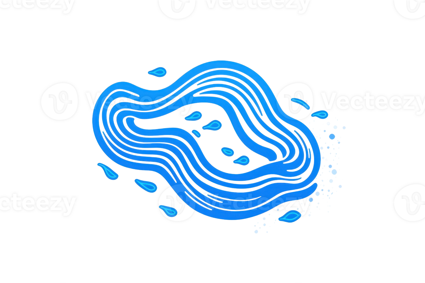 Abstract blue wave pattern with fluid shapes and lines, evoking motion and creativity, perfect for modern design and art concepts. png