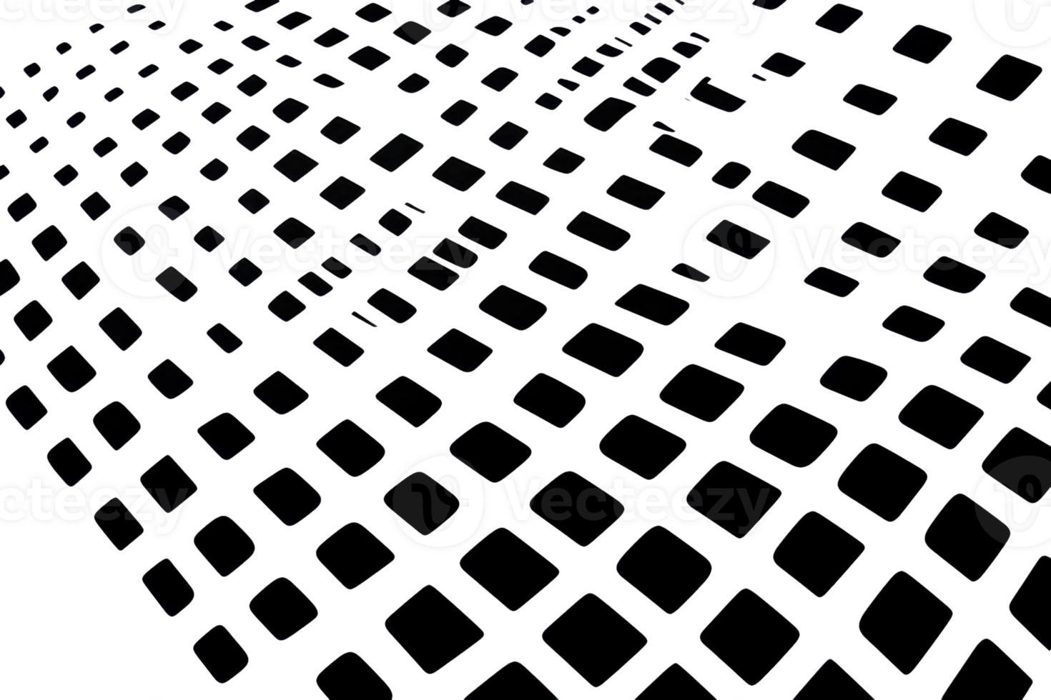 Abstract geometric pattern with black squares and grid design, creating a modern, dynamic visual effect ideal for backgrounds. png