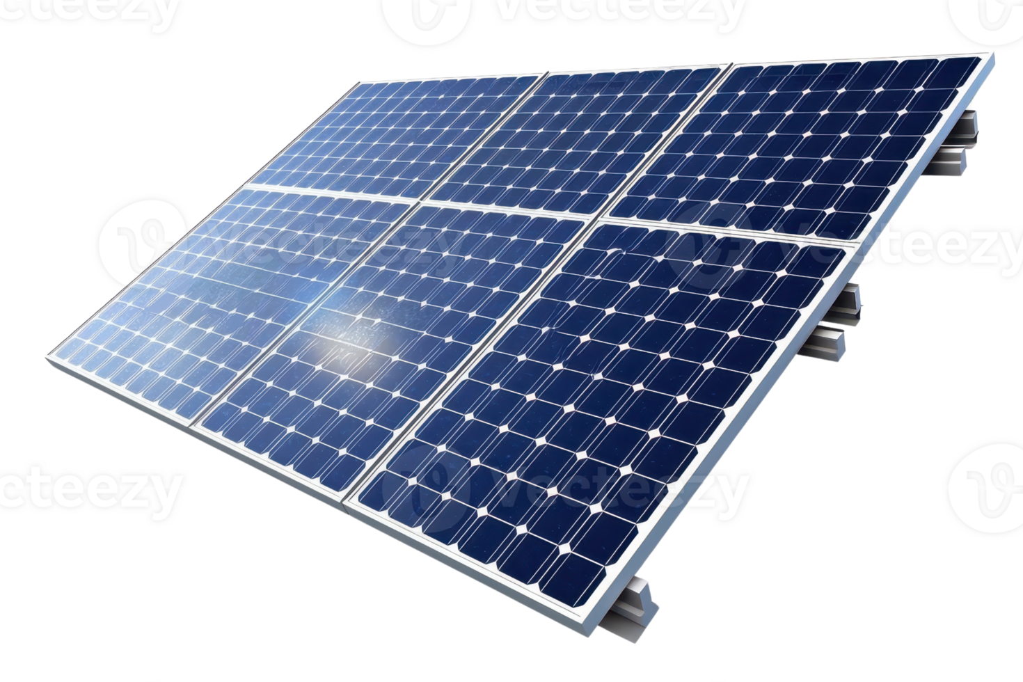 A large solar panel in a pristine setting, capturing the sun's energy for sustainable and clean power generation. png