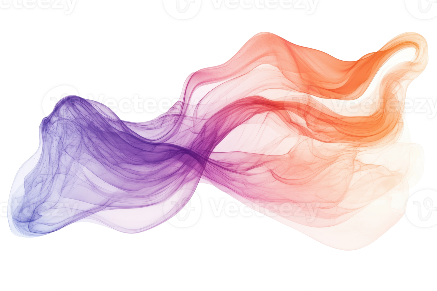Abstract colorful smoke art with flowing lines and vibrant hues, creating a dynamic and serene visual effect perfect for background use. png