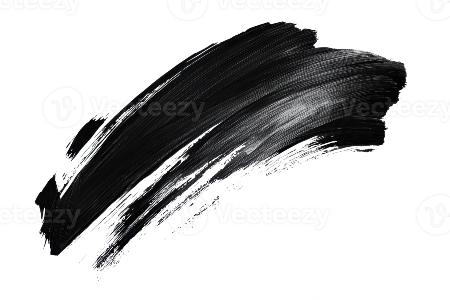 Abstract black paint stroke on transparent background. creating a bold and dramatic artistic element for creative and graphic design projects. png