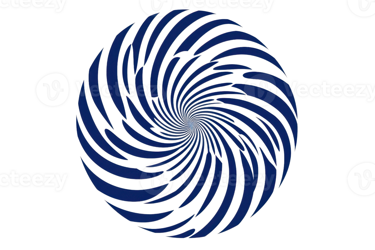 Abstract blue spiral design with radial symmetry creating an illusion of depth and movement, perfect for backgrounds or graphic projects. png