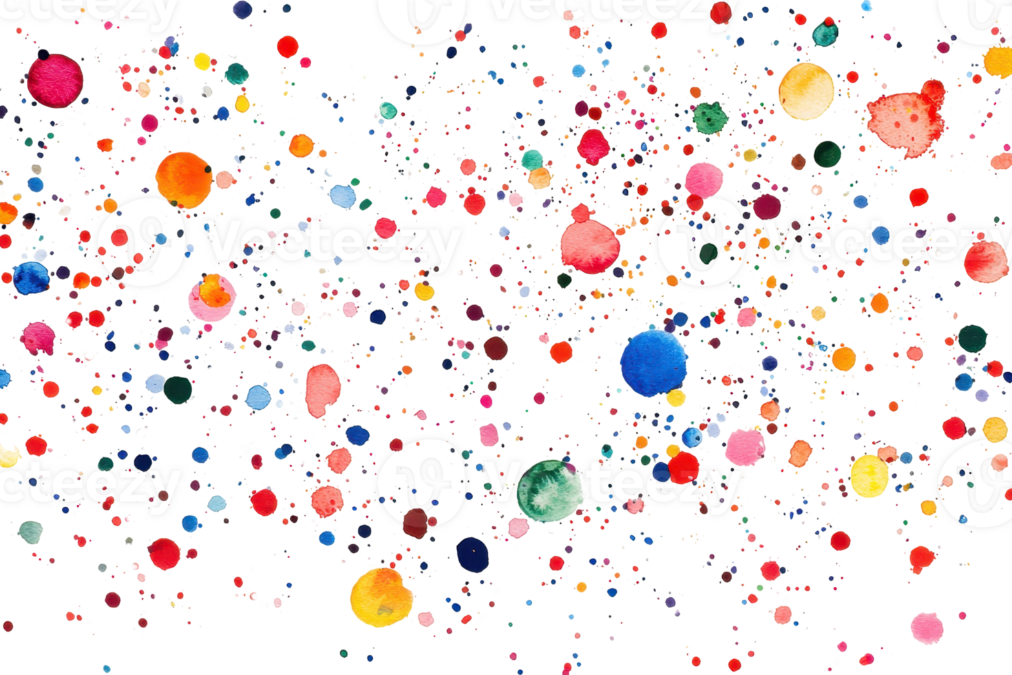 Abstract image of colorful circles in a random pattern, creating a vibrant, lively atmosphere perfect for creative and artistic projects. png