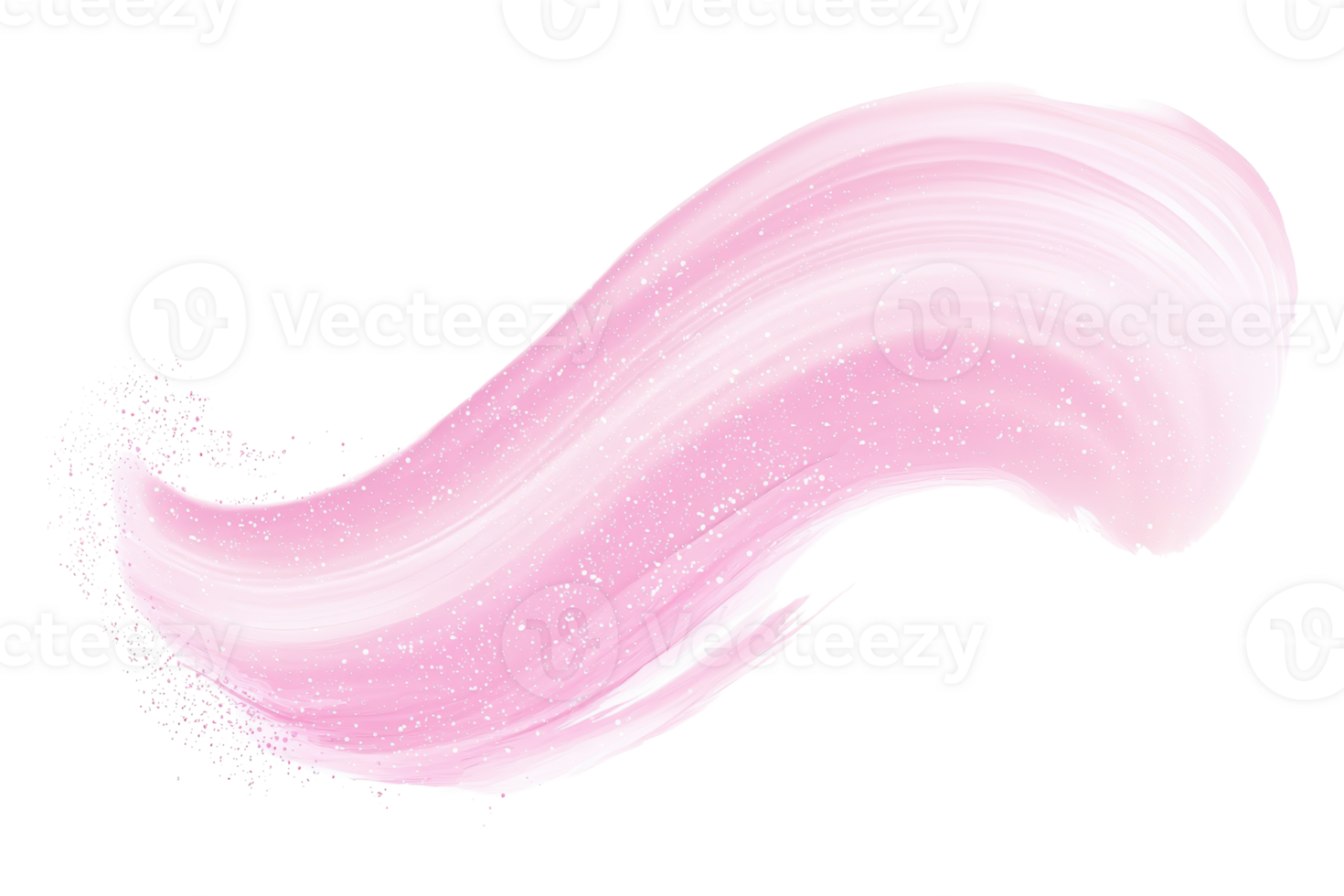 Abstract pink brushstroke with glitter, isolated on transparent background. Perfect for creative projects, design elements, and artistic concepts. png