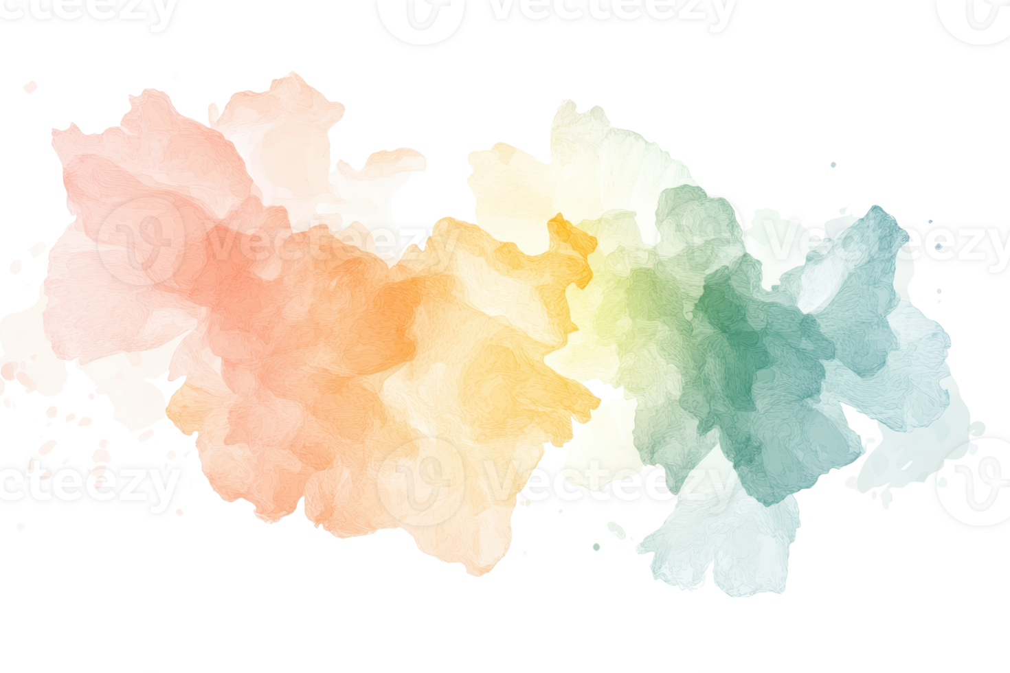 Abstract watercolor texture featuring a blend of vibrant pastel colors. Perfect for artistic backgrounds and creative design projects. png