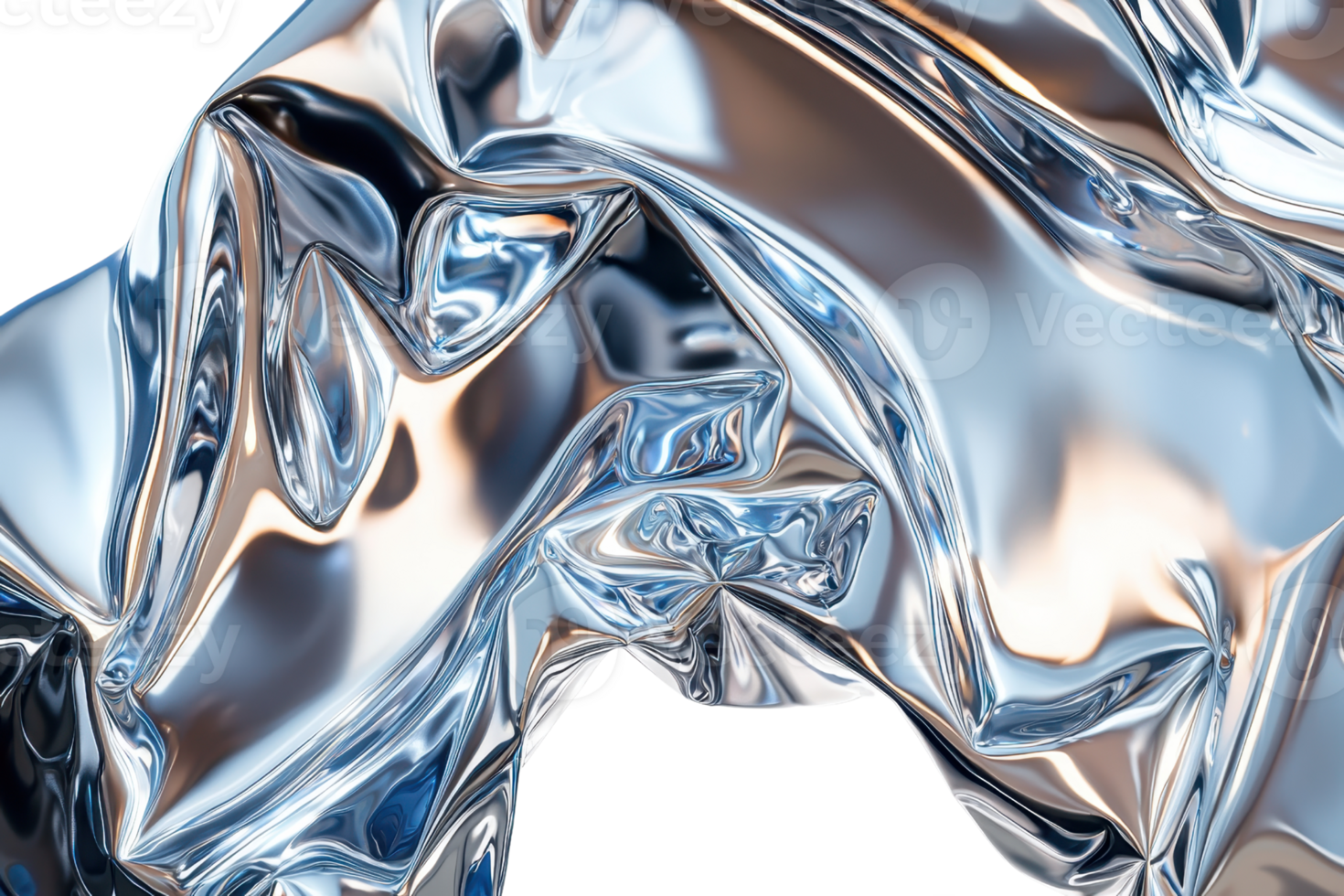 Abstract metallic texture with flowing curves and shiny reflections. Perfect for backgrounds, design projects, and art concepts. png
