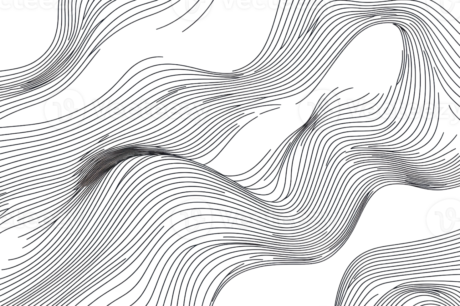 astratto ondulato linea modello al di sopra di trasparente sfondo. la creazione di un' dinamico e artistico visivo effetto adatto per design e creativo progetti. png