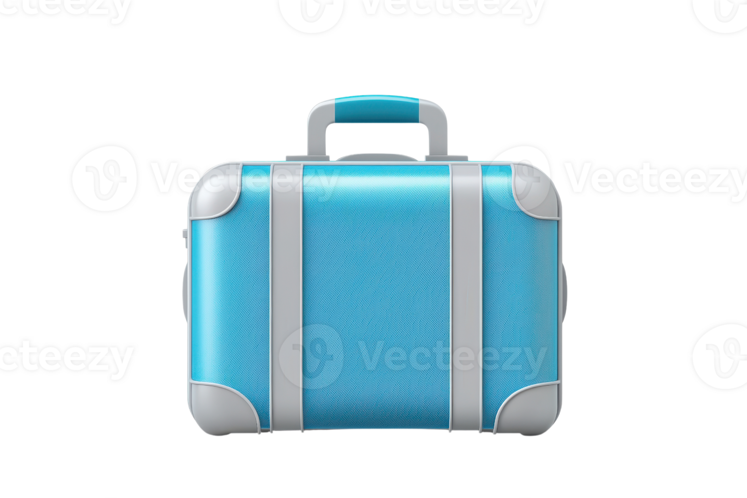 Blue suitcase on transparent background, perfect for travel, baggage, and vacation themes. Clean design suits various holiday and travel concepts. png