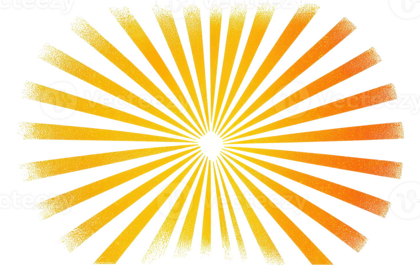 Bright, radial abstract pattern in orange and yellow shades, resembling a sunburst. Perfect for designs, backgrounds, or textures. png
