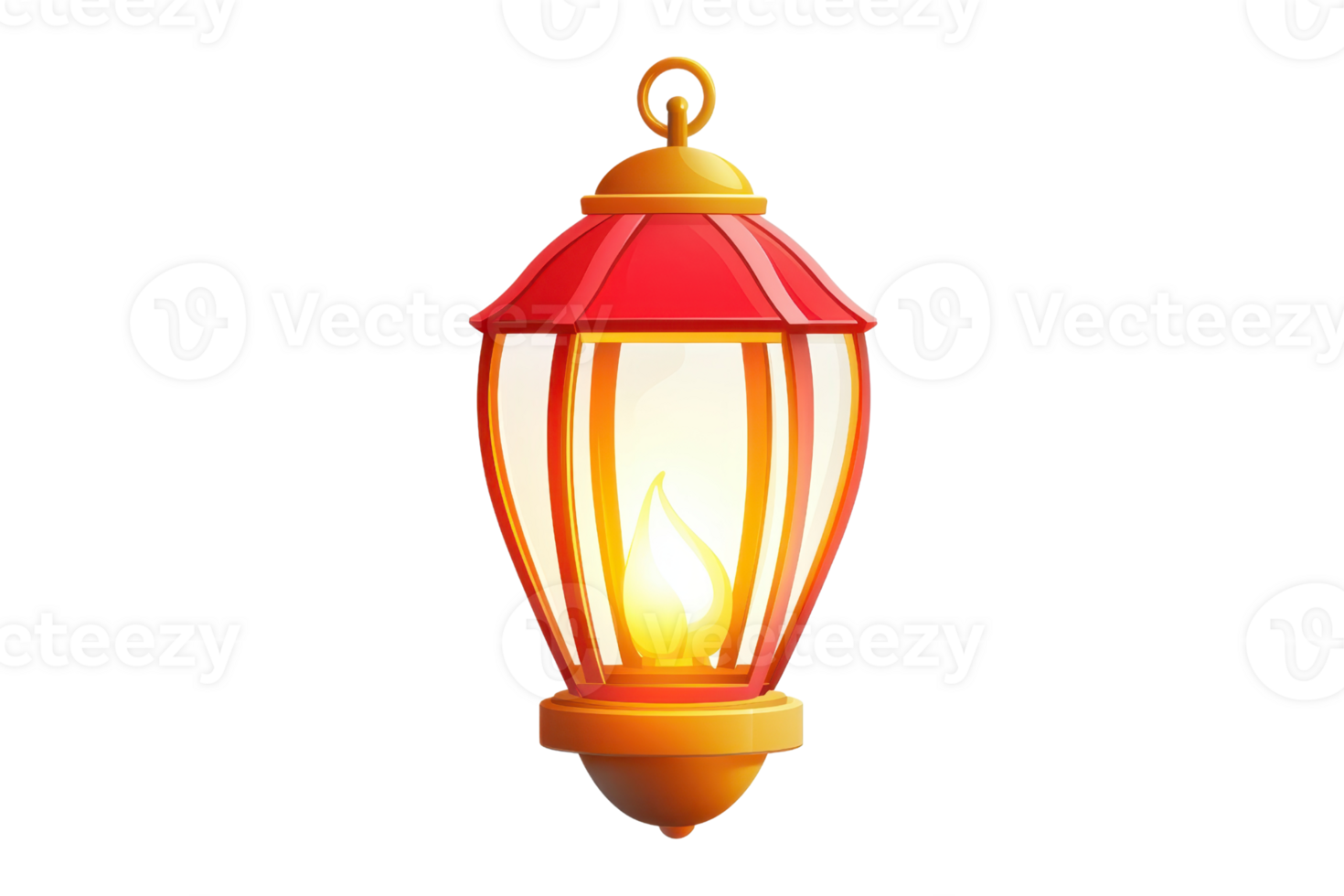 Colorful lantern illustration with glowing light. Ideal for festive themes, design elements, and decorative purposes. Vibrant and engaging. png