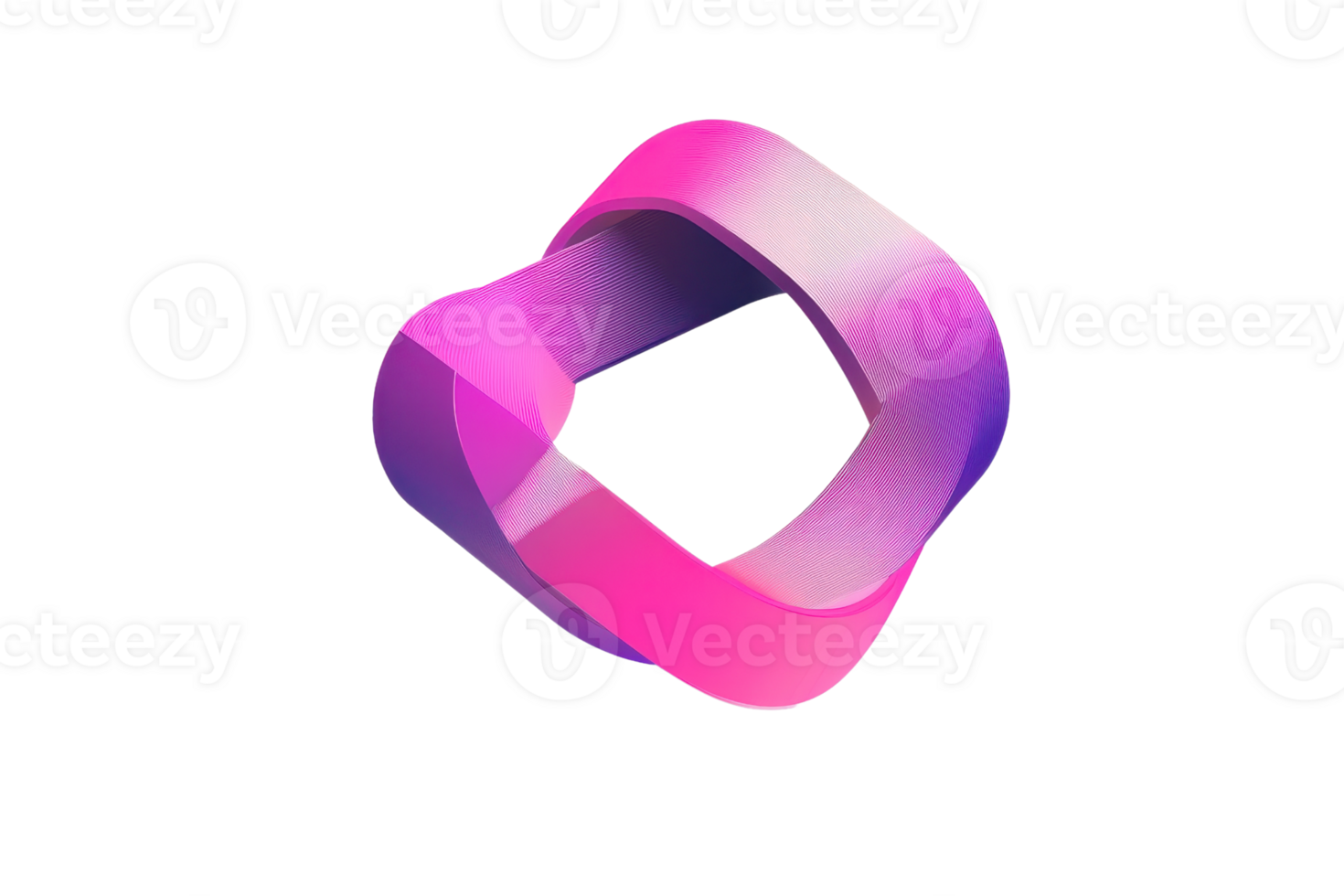 Colorful abstract 3D shape with gradient hues, showcasing modern digital art design, perfect for creative and futuristic concept visualizations. png