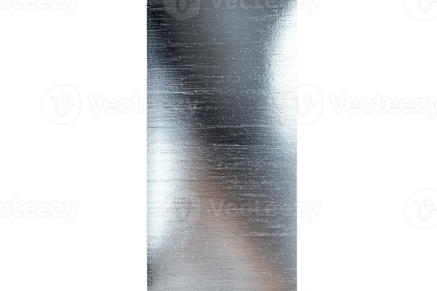 Close-up view of textured shiny silver surface, reflecting light and creating a modern abstract background for various creative projects. png