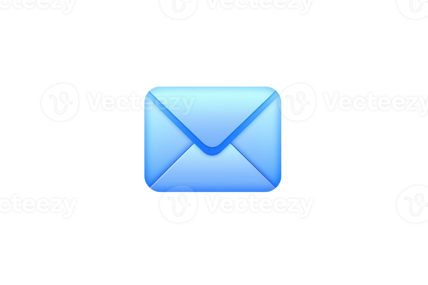 Digital blue envelope icon symbolizing email communication. Perfect for digital and online messaging concepts and technology designs. png