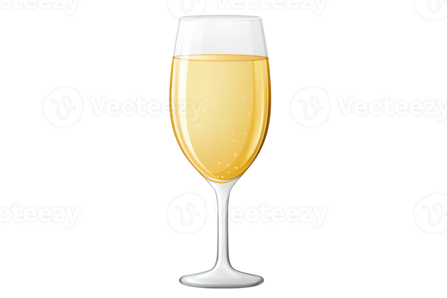 Elegant champagne flute filled with sparkling wine, perfect for celebrations and parties. Ideal for festive occasions and raising a toast. png