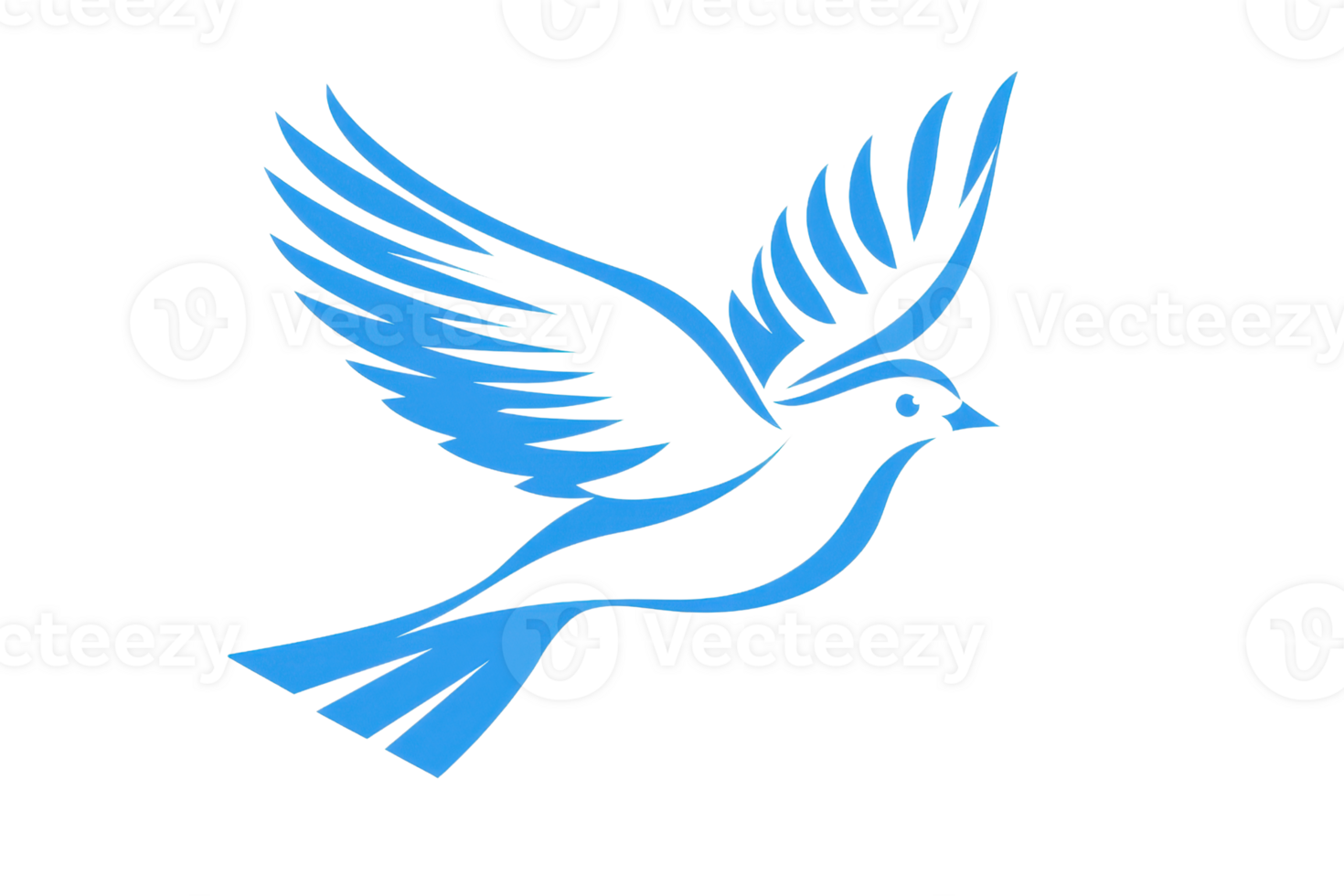 Elegant blue bird silhouette animation, symbolizing freedom and grace. Perfect for design projects and educational purposes. png