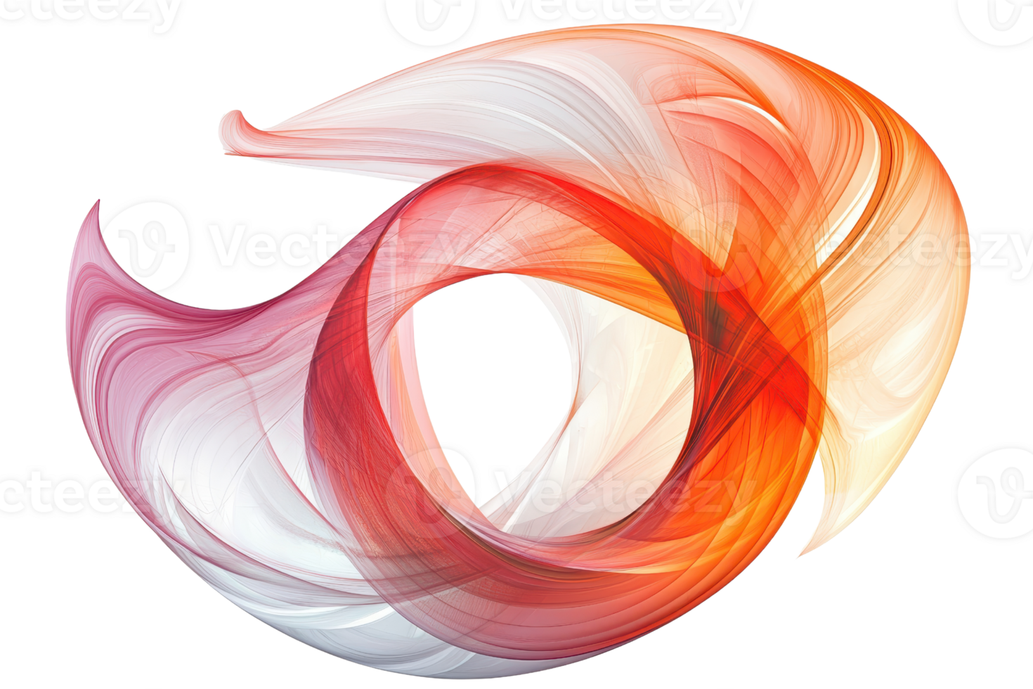 Dynamic swirling abstract art in vivid red and white tones, resembling an ethereal motion captured in fluid brushstrokes. png