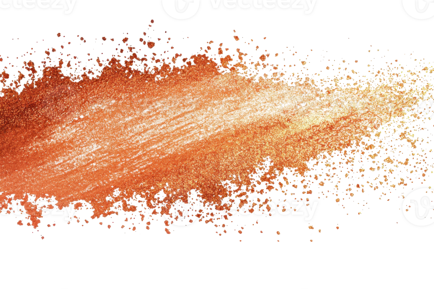 Dynamic orange brushstroke on transparent background. perfect for artistic projects, design inspiration, and creative visual concepts. png