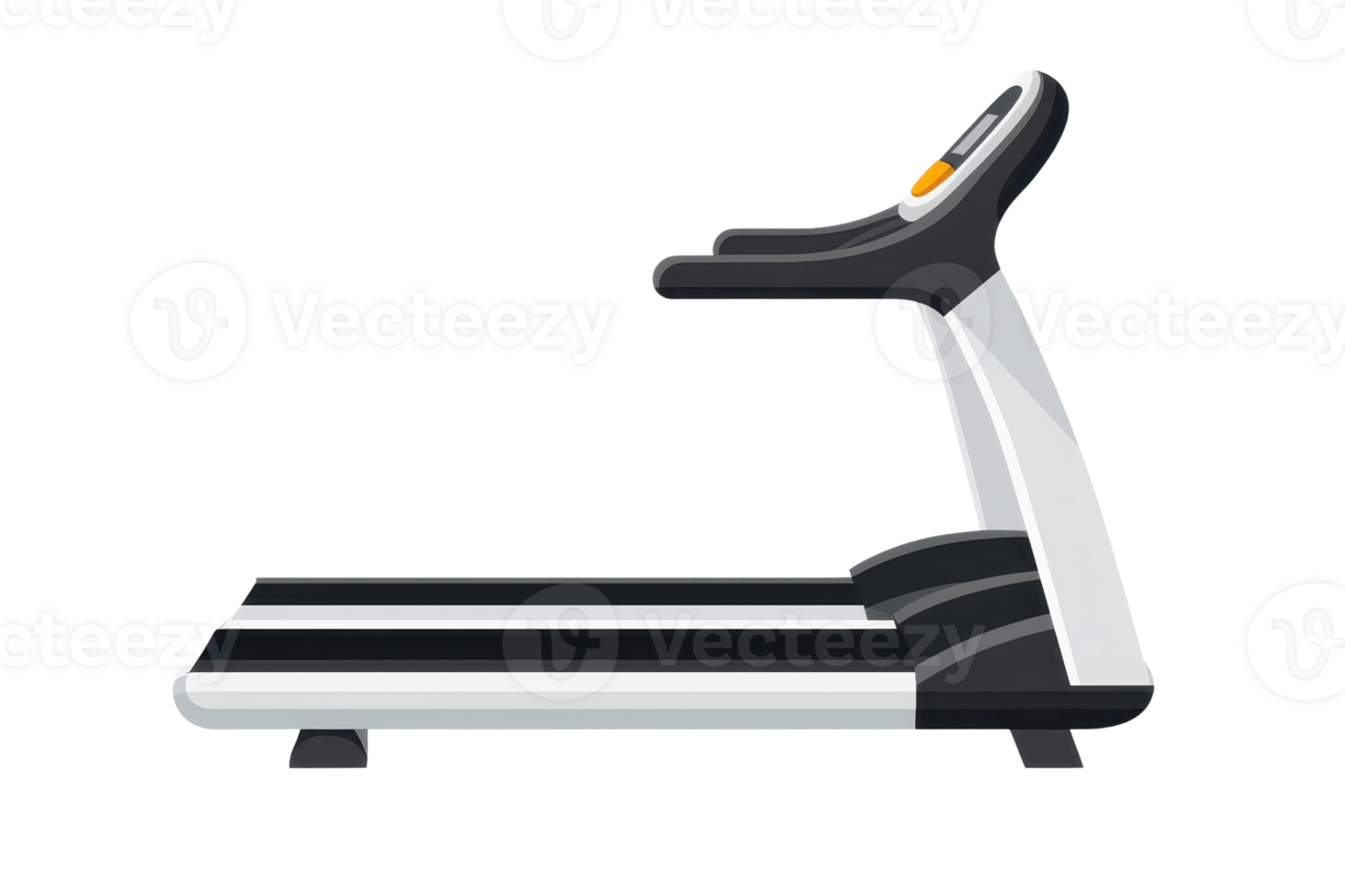 High-quality illustration of a modern treadmill. Perfect for fitness, gym, and exercise design projects and promotional materials. png