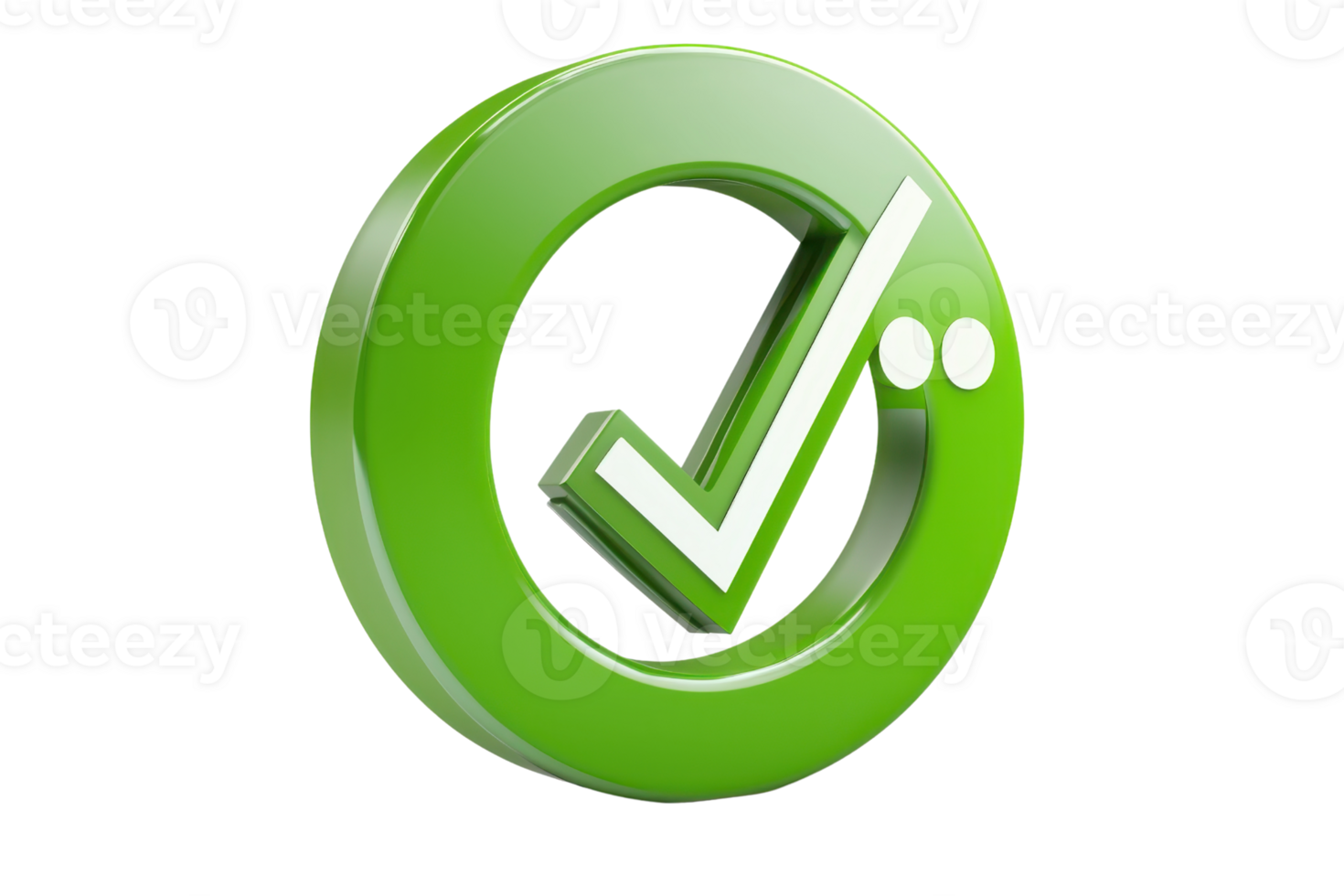 Green check mark symbol representing success, approval, or completion. Perfect for business and technology themes in modern designs. png