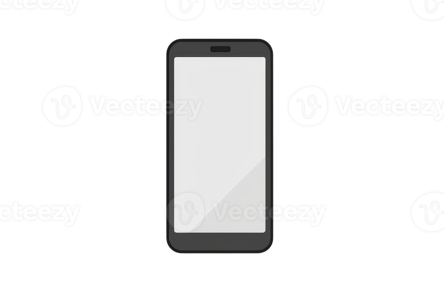 Illustration of a modern smartphone with blank screen, showcasing sleek design and technology. Ideal for tech, app, and communication concepts. png