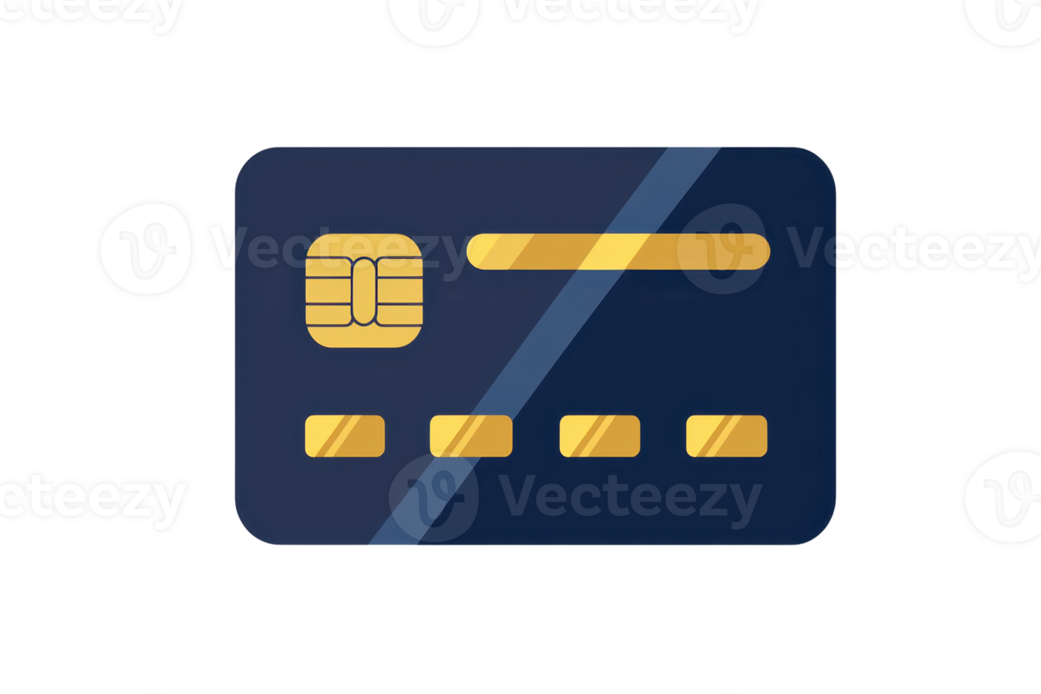 Illustration of a sleek modern credit card with a chip, highlighting finance, technology, and secure payment concepts in a digital age. png