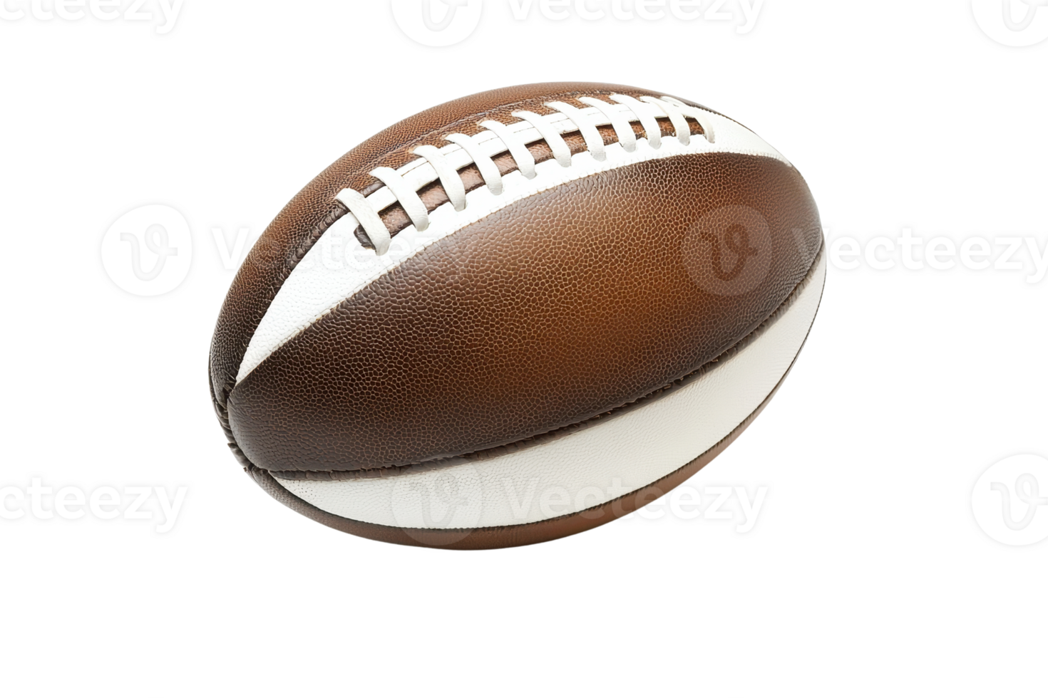 High-quality image of an American football, isolated on a transparent background. Perfect for sports-related projects and designs. png