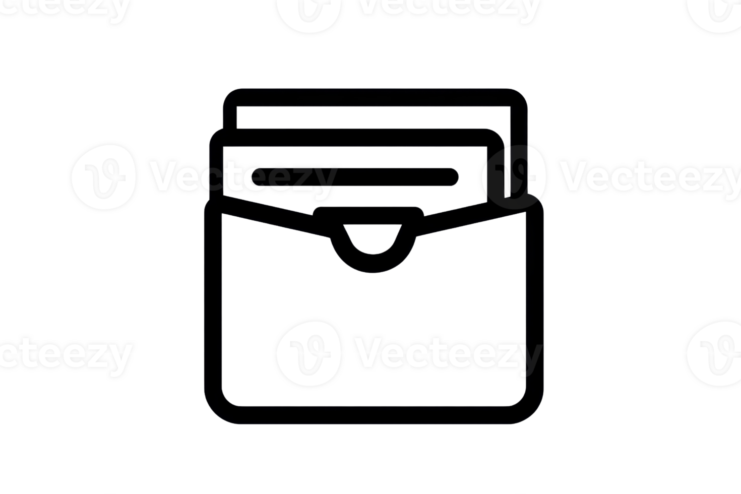 Line art illustration of a folder and file icon, representing digital document management and organization in minimalistic style. png